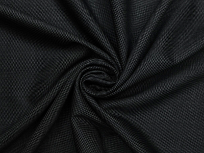 Georgia Gullini Italy Super 160s Wool Blended Premium Suiting Fabric (Dark Grey, Textured)
