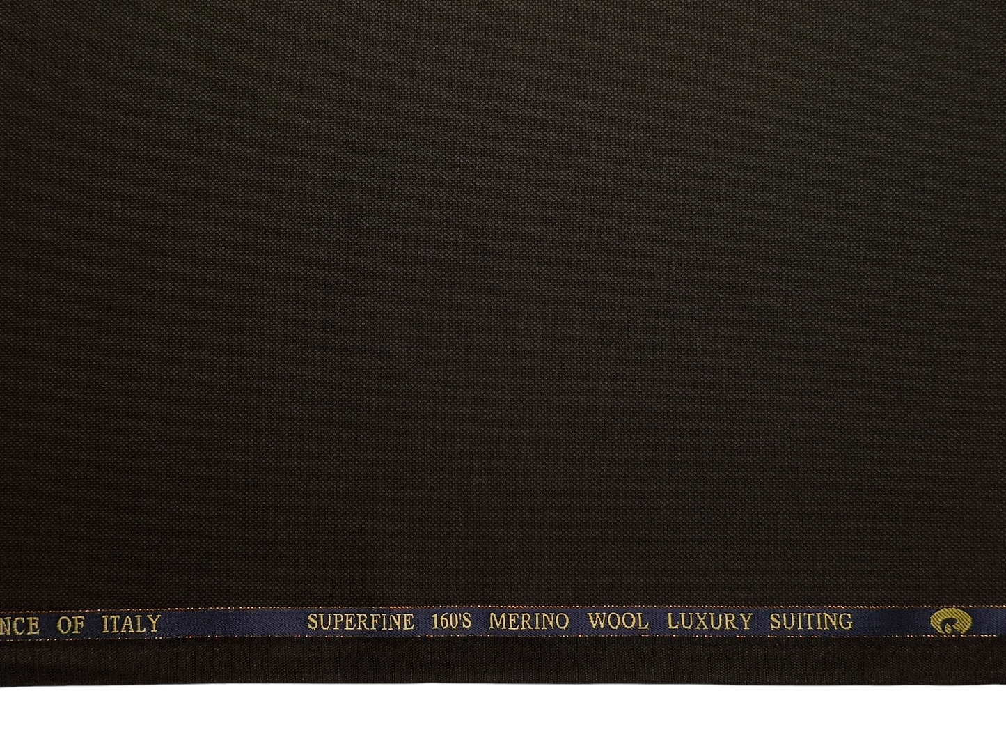 Georgia Gullini Italy Super 160s Wool Blended Premium Suiting Fabric (Dark Brown, Textured)