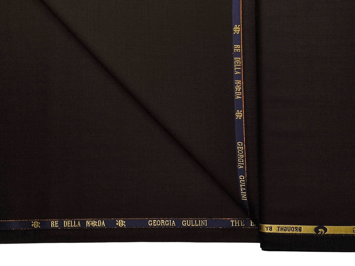 Georgia Gullini Italy Super 160s Wool Blended Premium Suiting Fabric (Dark Brown, Textured)