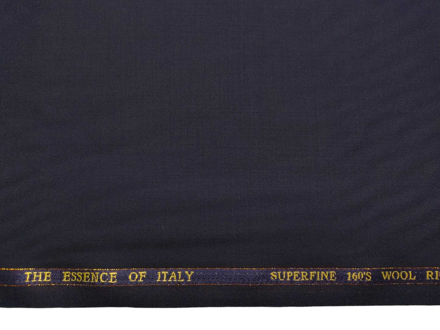 Georgia Gullini Italy Super 160s Wool Blended Premium Suiting Fabric (Navy Blue, Plain)