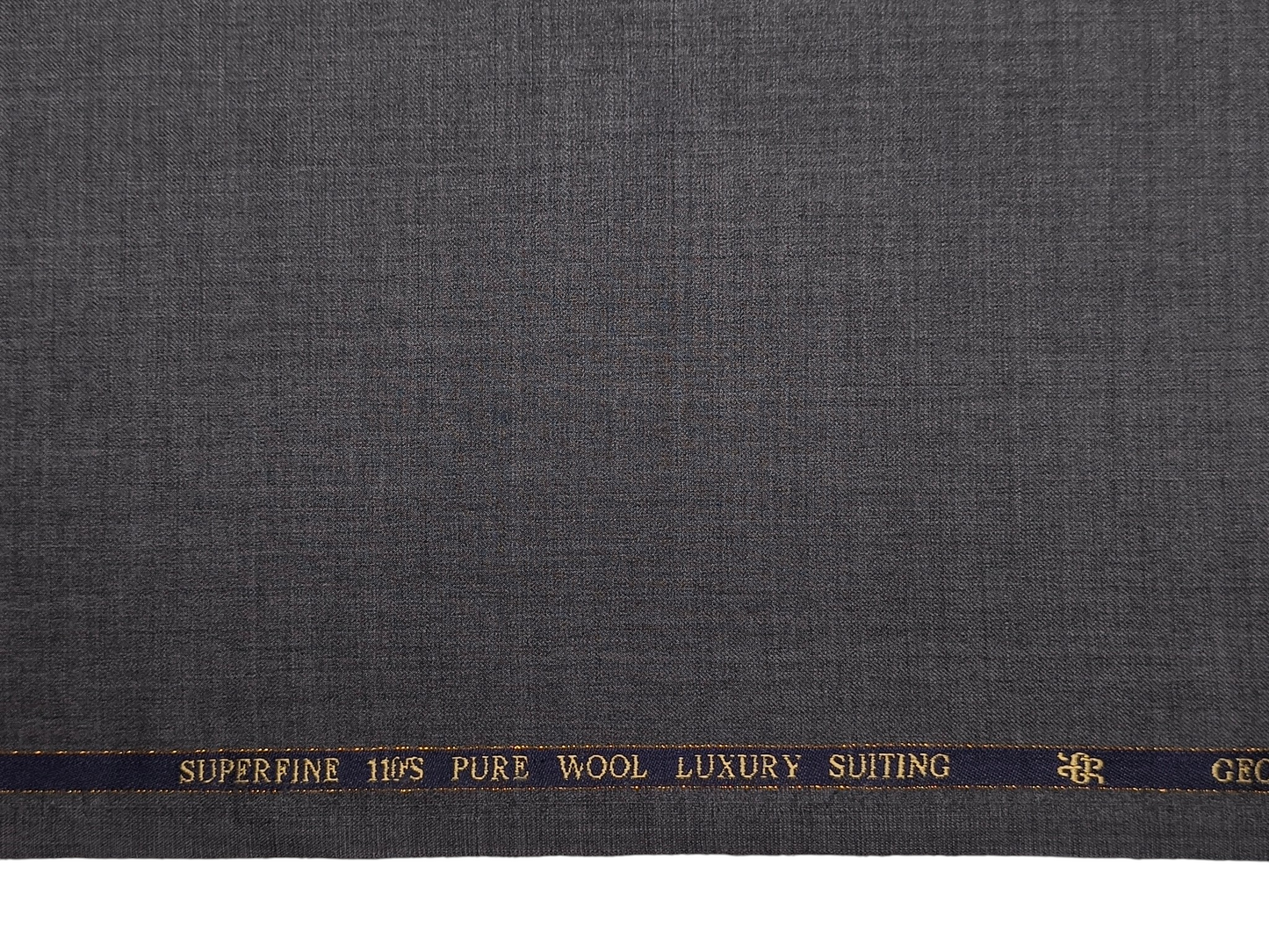 Georgia Gullini Italy 100% Wool Super 110s Premium Suiting Fabric (Grey, Plain)