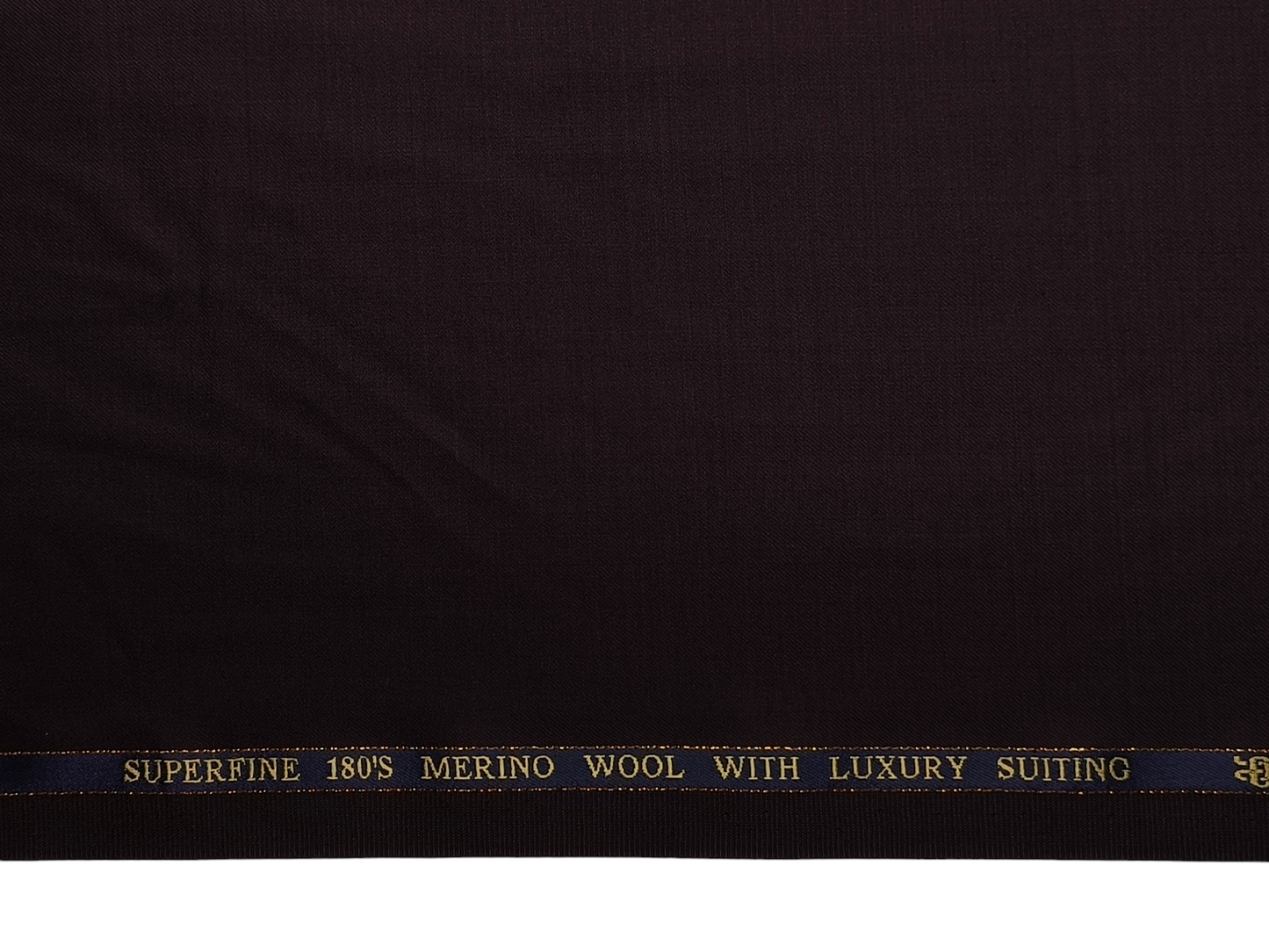 Georgia Gullini Italy Super 180s Merino Wool Blended Premium Suiting Fabric (Dark Maroon, Plain)