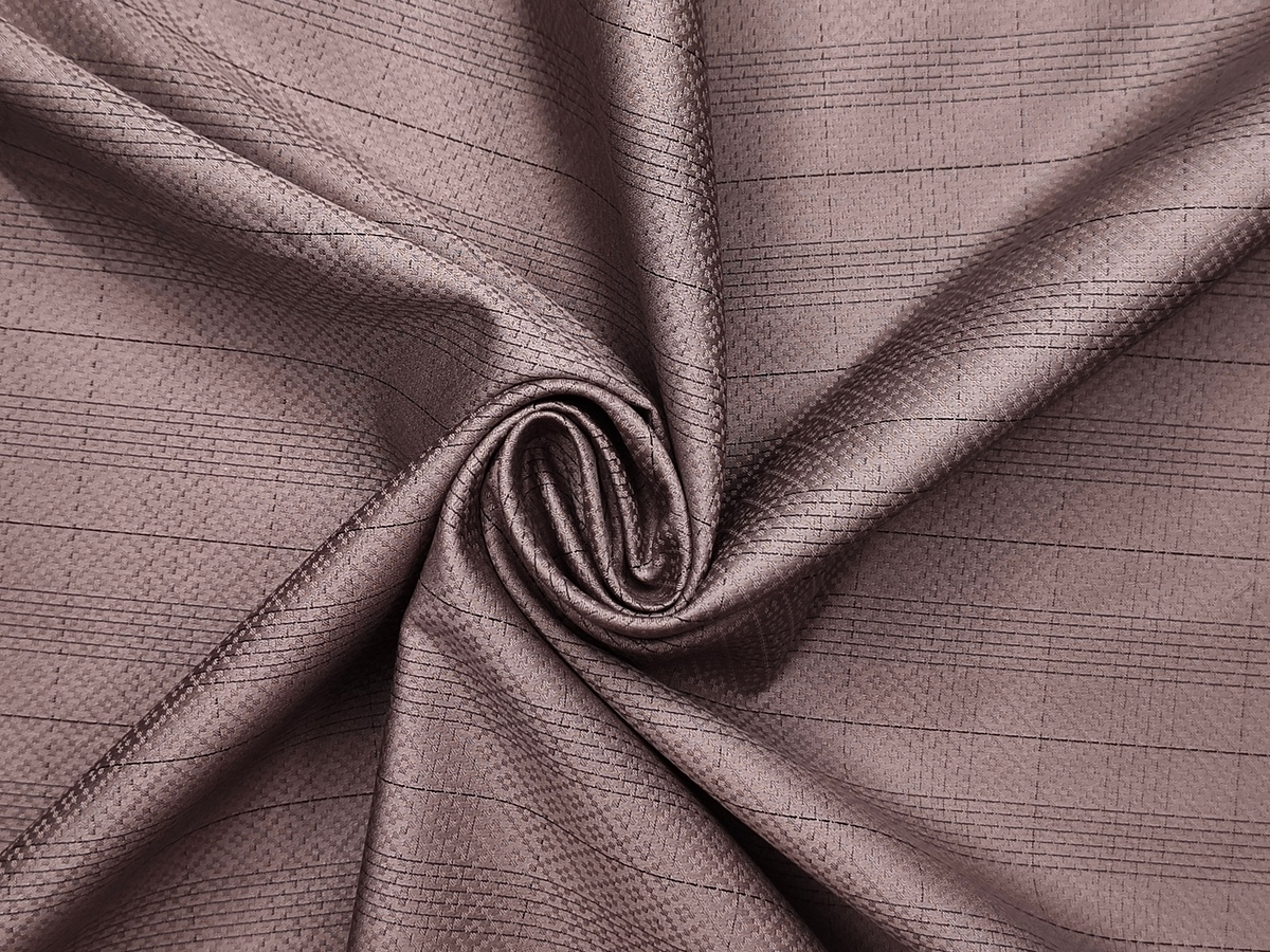 Tessitura Monti 100% Premium Giza Cotton Shirting Fabric (Light Mauve, Checks)