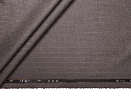 Canetti Italy Premium TR Stretched Suiting Fabric (Light Taupe, Pinstripes)