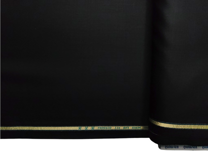 Raymond Connell Wool Blended Premium Suiting Fabric (Pure Black, Plain)