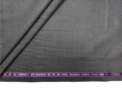Raymond Connell Wool Blended Premium Suiting Fabric (Dark Grey, Plain)