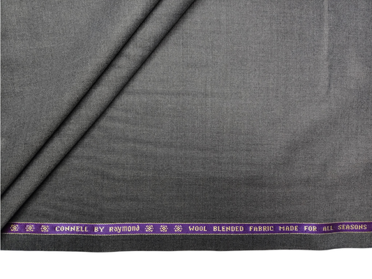 Raymond Connell Wool Blended Premium Suiting Fabric (Dark Grey, Plain)