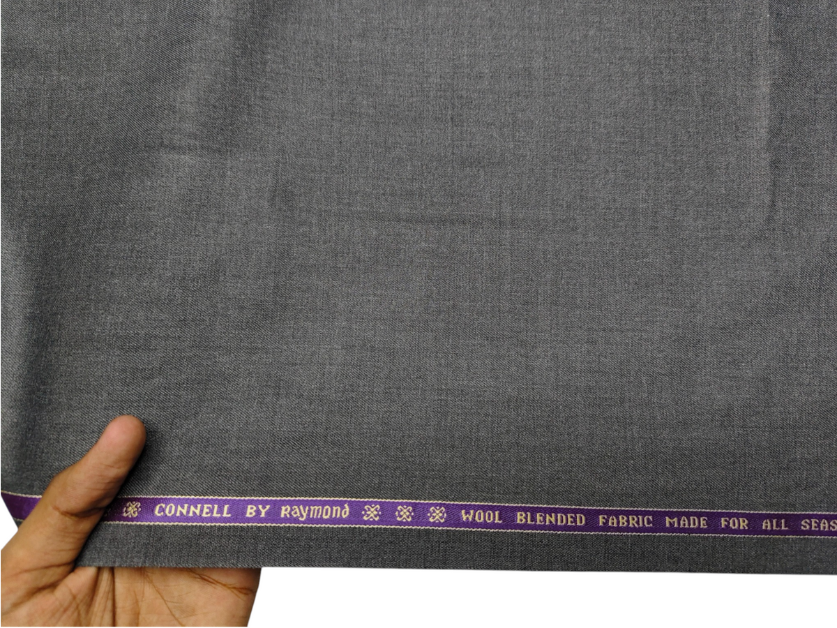 Raymond Connell Wool Blended Premium Suiting Fabric (Dark Grey, Plain)