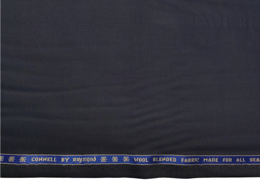 Raymond Connell Wool Blended Premium Suiting Fabric (Navy Blue, Plain)