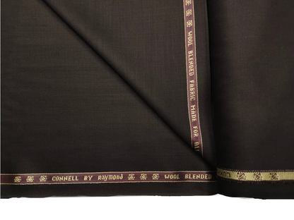 Raymond Connell Wool Blended Premium Suiting Fabric (Dark Brown, Plain)