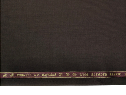Raymond Connell Wool Blended Premium Suiting Fabric (Dark Brown, Plain)