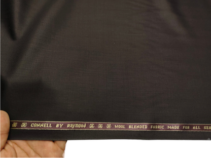 Raymond Connell Wool Blended Premium Suiting Fabric (Dark Brown, Plain)