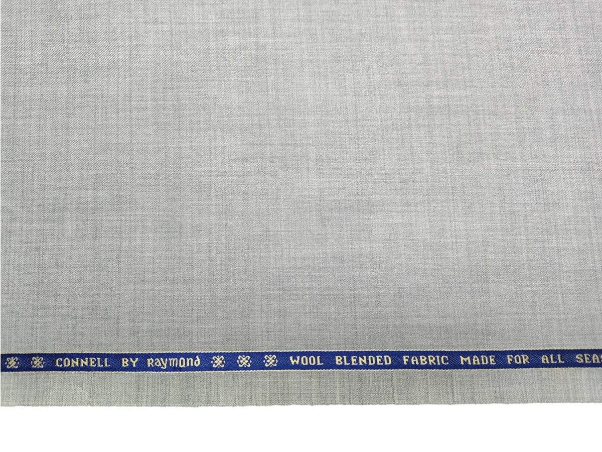 Raymond Connell Wool Blended Premium Suiting Fabric (Light Grey, Plain)