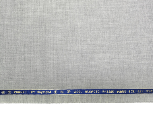 Raymond Connell Wool Blended Premium Suiting Fabric (Light Grey, Plain)