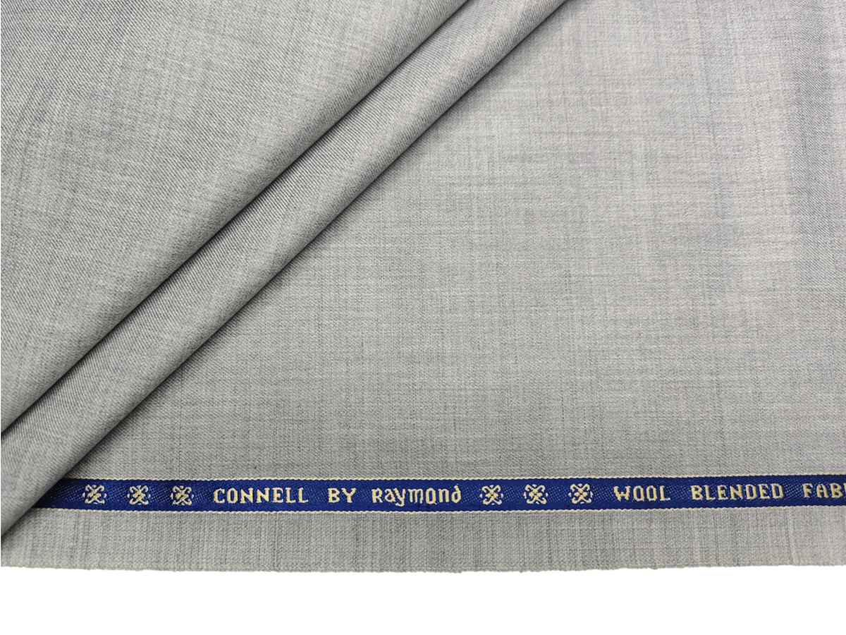 Raymond Connell Wool Blended Premium Suiting Fabric (Light Grey, Plain)