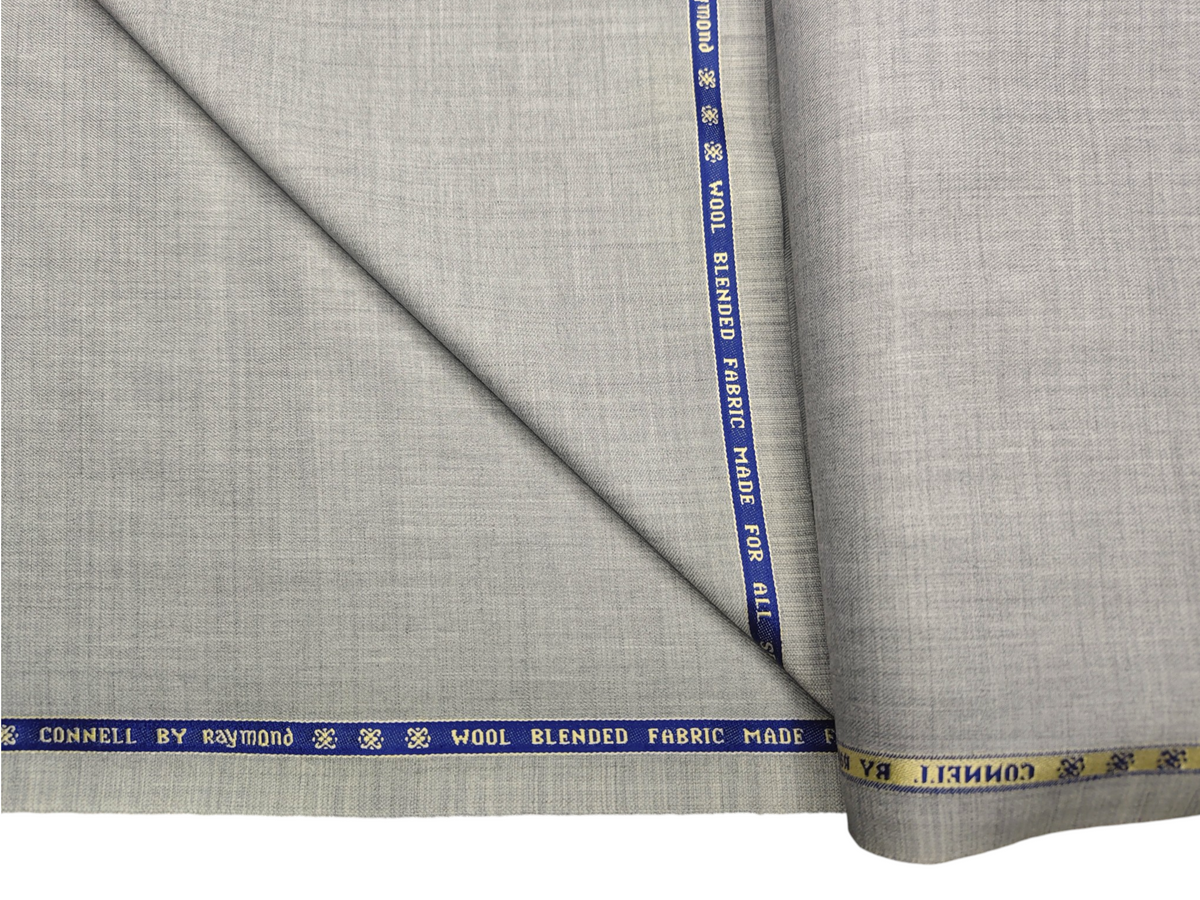 Raymond Connell Wool Blended Premium Suiting Fabric (Light Grey, Plain)