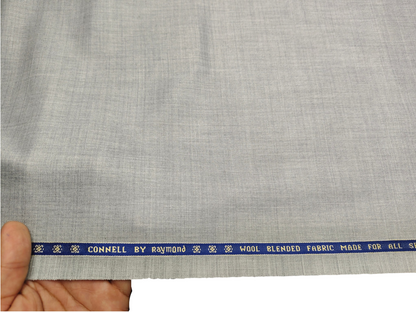 Raymond Connell Wool Blended Premium Suiting Fabric (Light Grey, Plain)