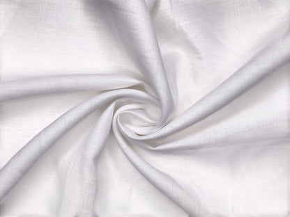 100% Pure European Linen 40 LEA Suiting Fabric (White, Plain)