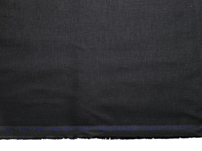 100% Pure European Linen 25 LEA Suiting Fabric (Dark Grey, Plain)