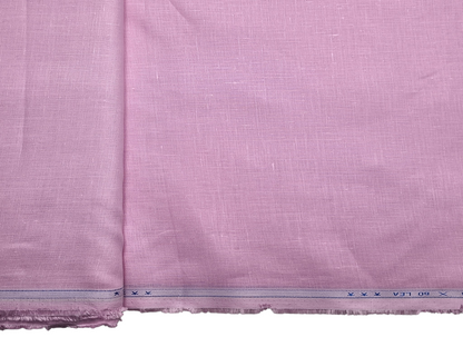 100% Pure European Linen 60 LEA Shirting Fabric (Light Pink, Plain)