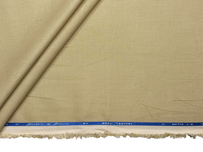 Dickens & Browne 100% Cotton Stretch Suiting Fabric (Beige Cream, Textured)