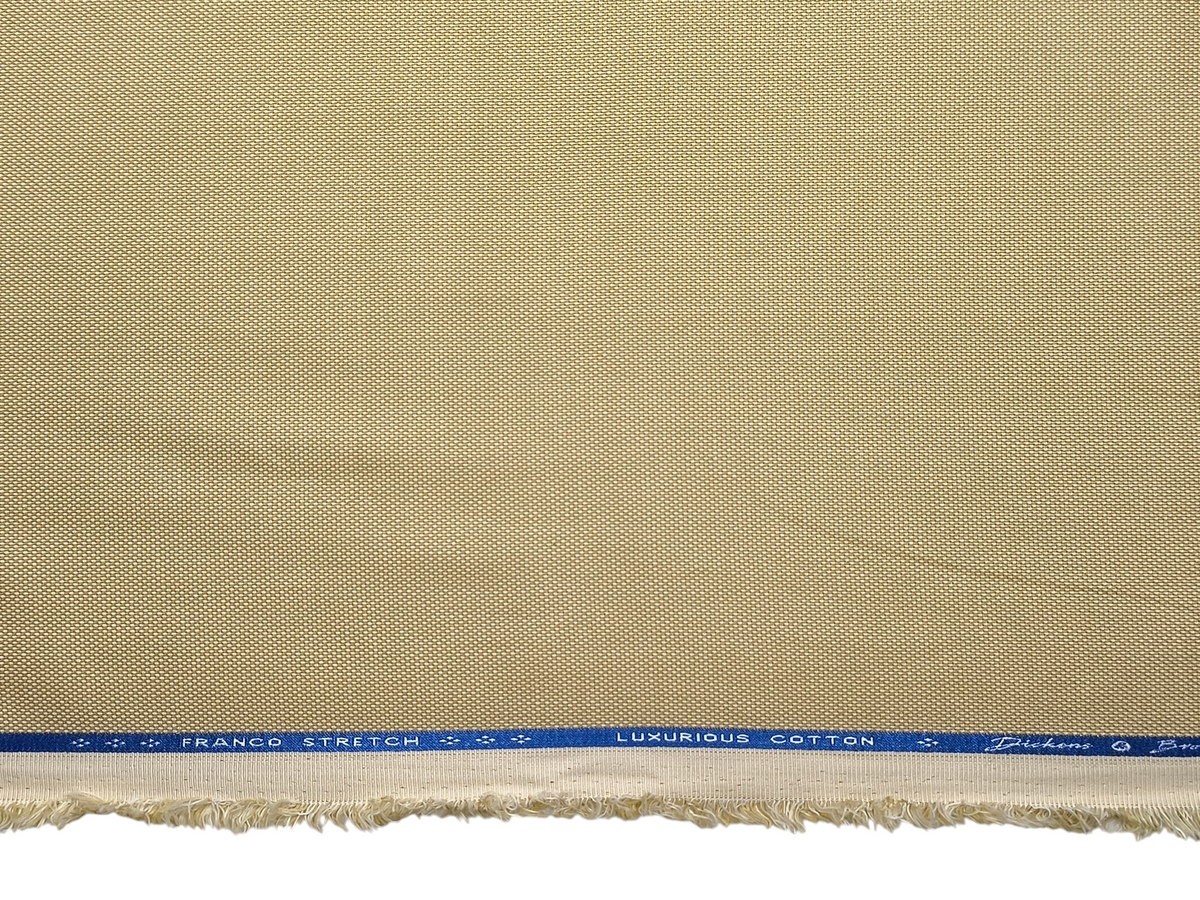 Dickens & Browne 100% Cotton Stretch Suiting Fabric (Beige Cream, Textured)