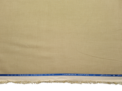 Dickens & Browne 100% Cotton Stretch Suiting Fabric (Beige Cream, Textured)