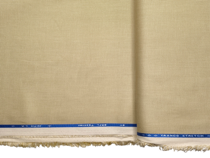 Dickens & Browne 100% Cotton Stretch Suiting Fabric (Beige Cream, Textured)
