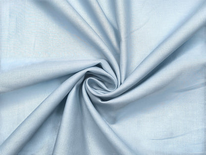 Cotton Linen Blended Premium Shirting Fabric (Light Blue, Plain)