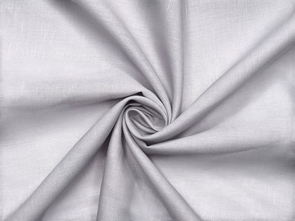 Cotton Linen Blended Premium Shirting Fabric (Light Grey, Plain)