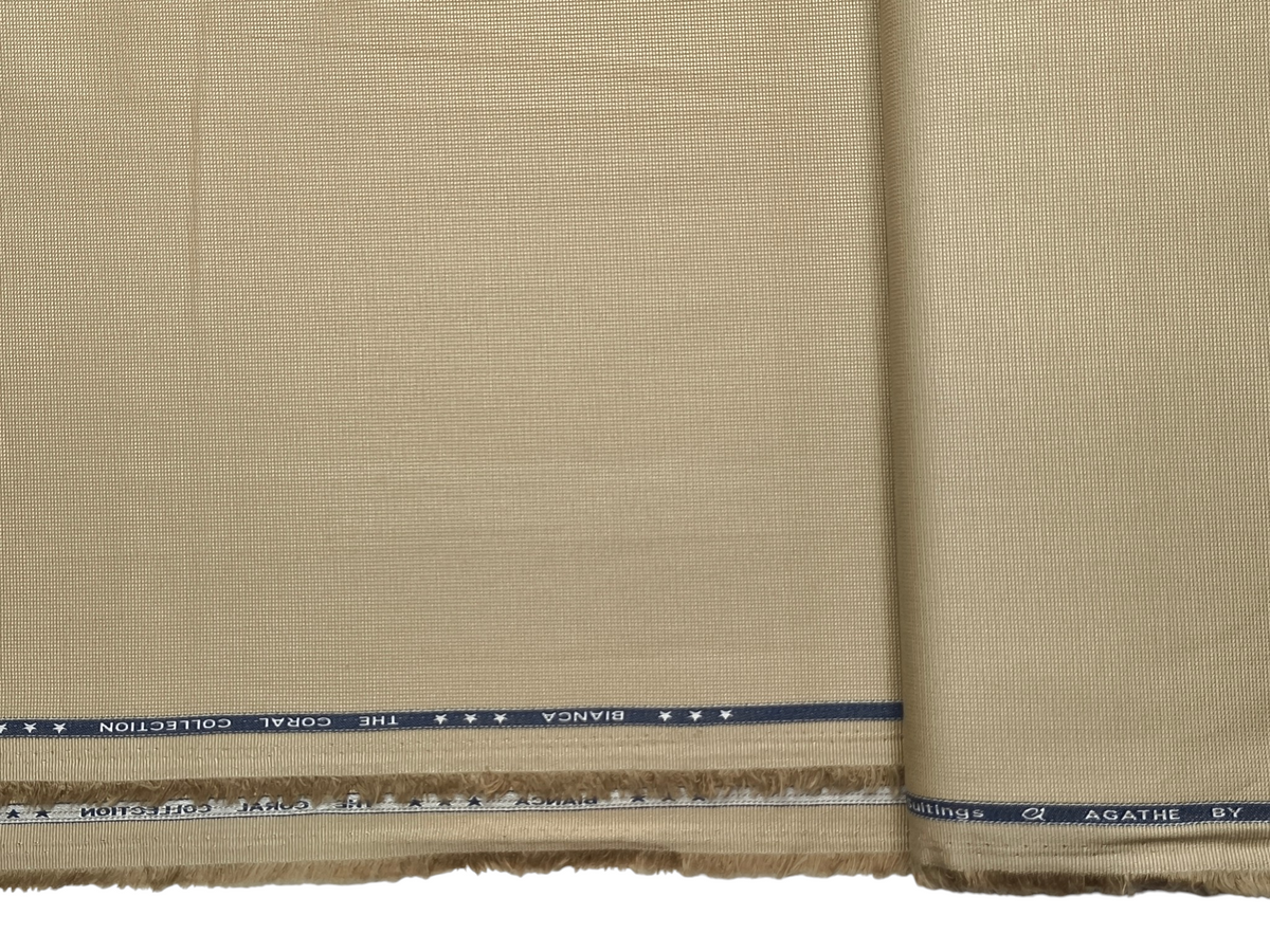 Arvind 100% Cotton Textured Suiting Fabric (Light Pista Plain)