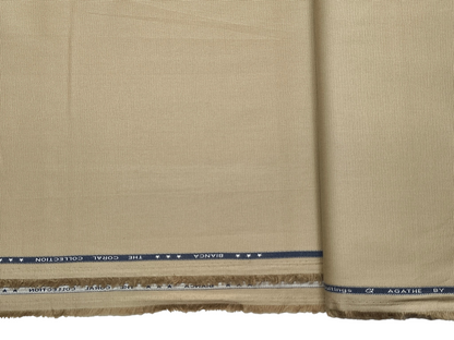 Arvind 100% Cotton Textured Suiting Fabric (Light Pista Plain)