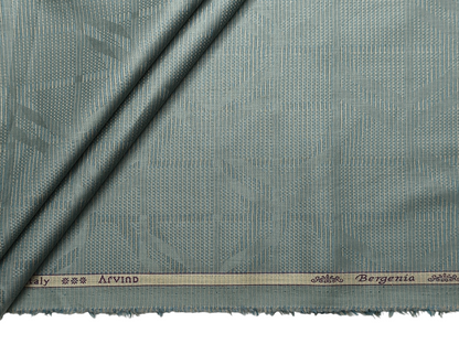 Arvind Bergenia 100% Superfine Premium Cotton Shirting Fabric (Sage Green, Jacquard)