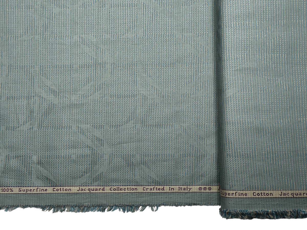 Arvind Bergenia 100% Superfine Premium Cotton Shirting Fabric (Sage Green, Jacquard)