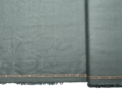 Arvind Bergenia 100% Superfine Premium Cotton Shirting Fabric (Sage Green, Jacquard)