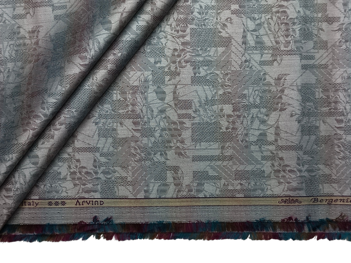 Arvind Bergenia 100% Superfine Premium Cotton Shirting Fabric (Multicolour, Jacquard)