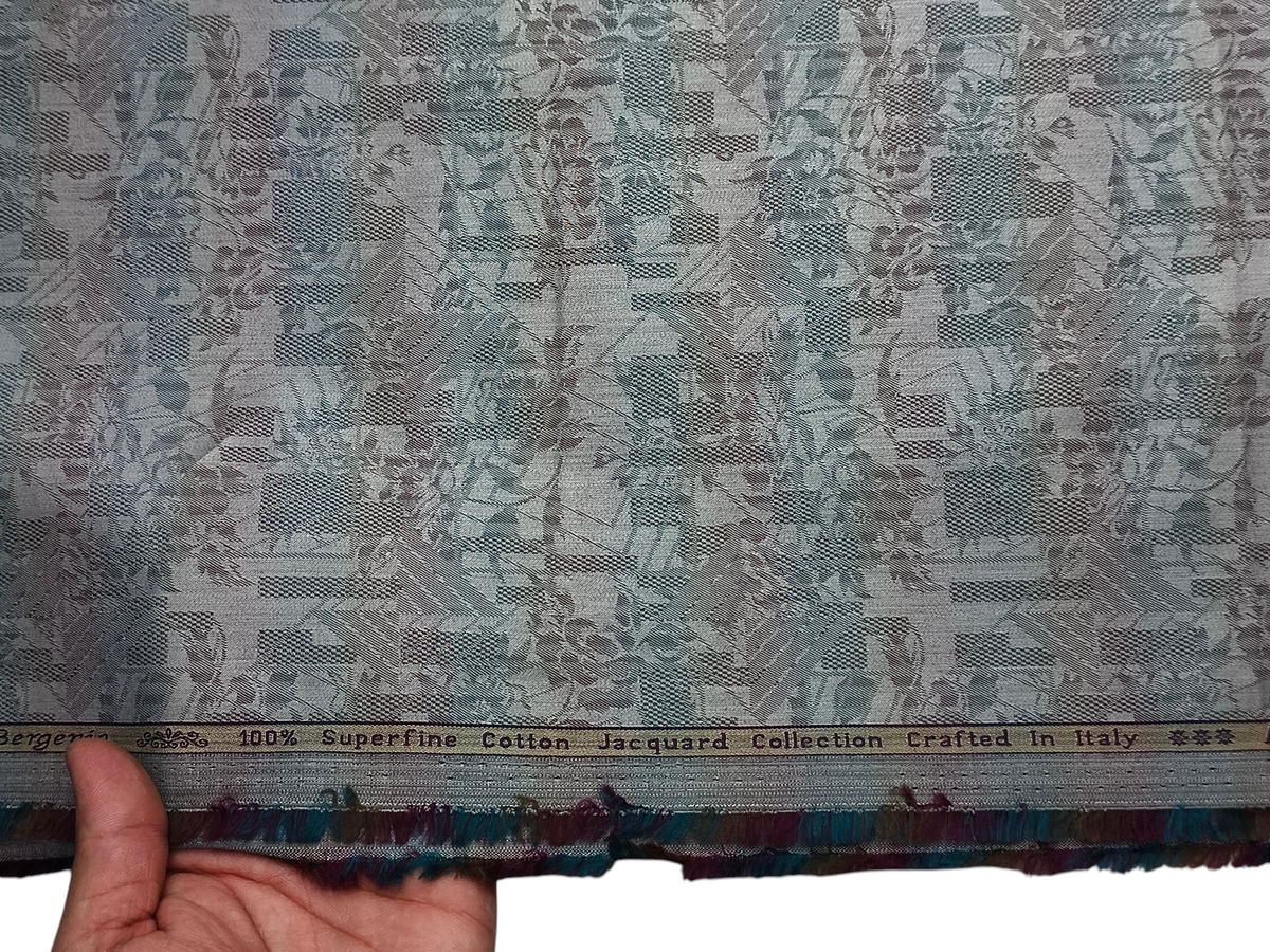 Arvind Bergenia 100% Superfine Premium Cotton Shirting Fabric (Multicolour, Jacquard)