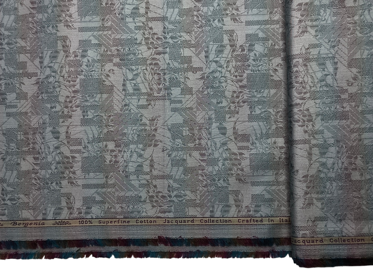 Arvind Bergenia 100% Superfine Premium Cotton Shirting Fabric (Multicolour, Jacquard)