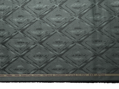 Arvind Bergenia 100% Superfine Premium Cotton Shirting Fabric (Dusty Sage Green, Jacquard)