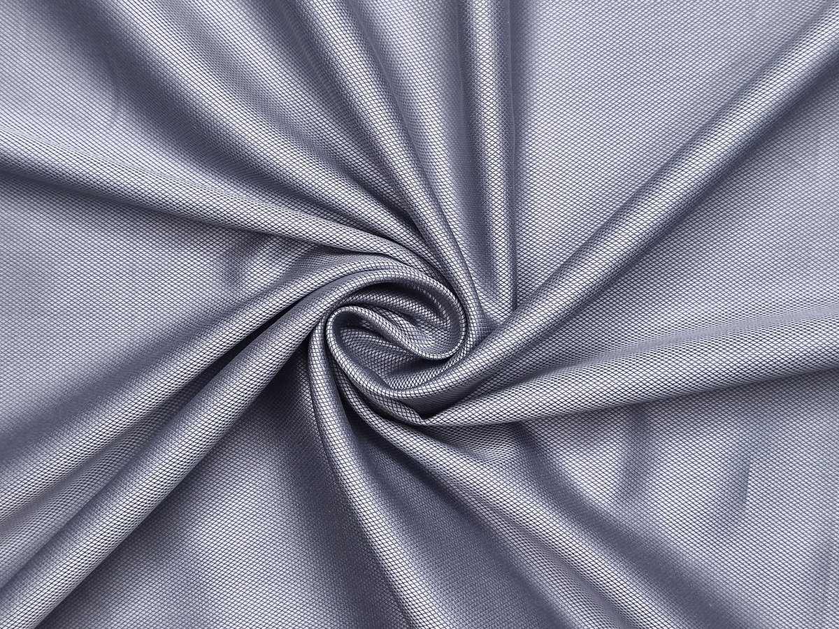 Arvind 2/100s Superfine Premium Cotton Shirting Fabric (Light Bluish Grey, Dobby Design)