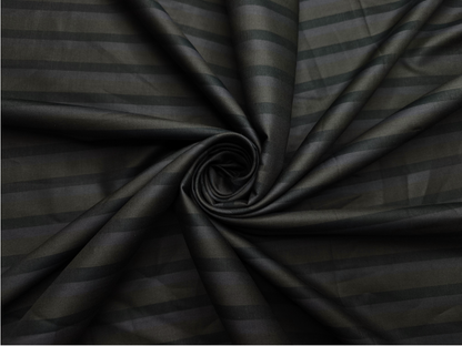 Arvind Bergenia Italian Luxury Collection 100% Premium Giza Cotton Shirting Fabric (Bottle Green, Multistripes)