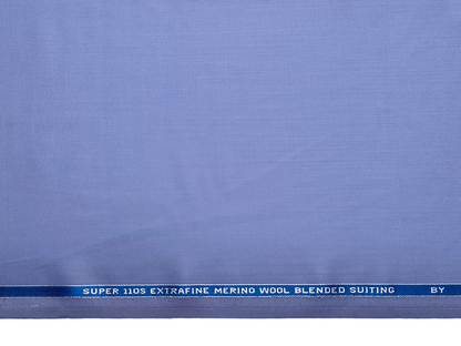 Georgia Gullini Italy Carino 45% Wool Super 110s Merino Wool Blended Premium Suiting Fabric (Sky Blue, Plain)