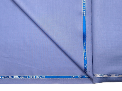 Georgia Gullini Italy Carino 45% Wool Super 110s Merino Wool Blended Premium Suiting Fabric (Sky Blue, Plain)