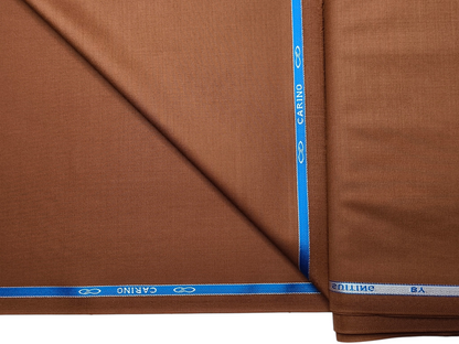 Georgia Gullini Italy Carino 45% Wool Super 110s Merino Wool Blended Premium Suiting Fabric (Rust, Plain)