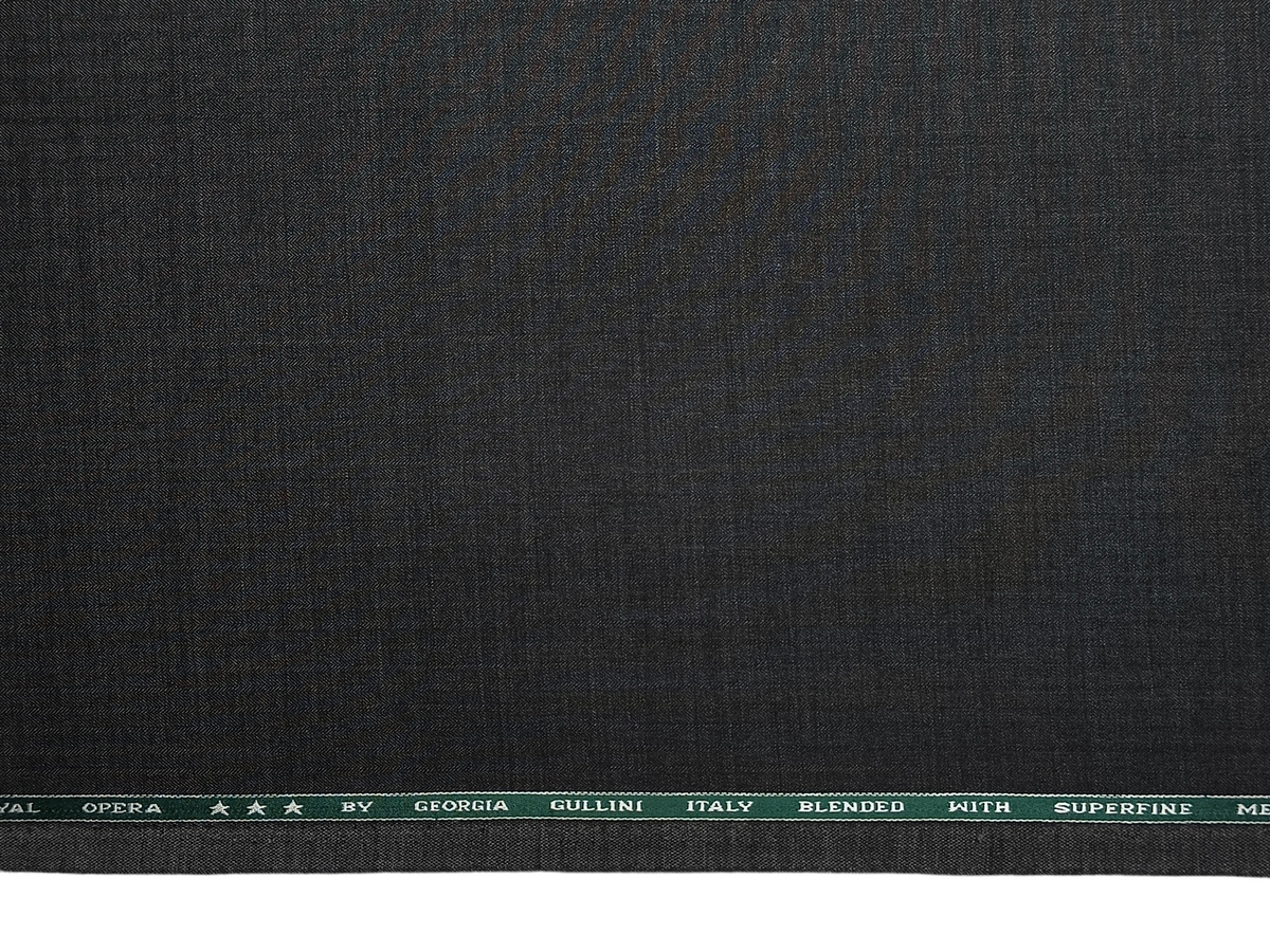Georgia Gullini Italy Royal Opera Superfine Merino Wool Blended Premium Suiting Fabric (Grey, Silent Stripes)