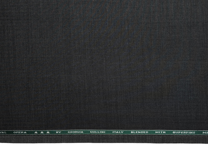 Georgia Gullini Italy Royal Opera Superfine Merino Wool Blended Premium Suiting Fabric (Grey, Silent Stripes)