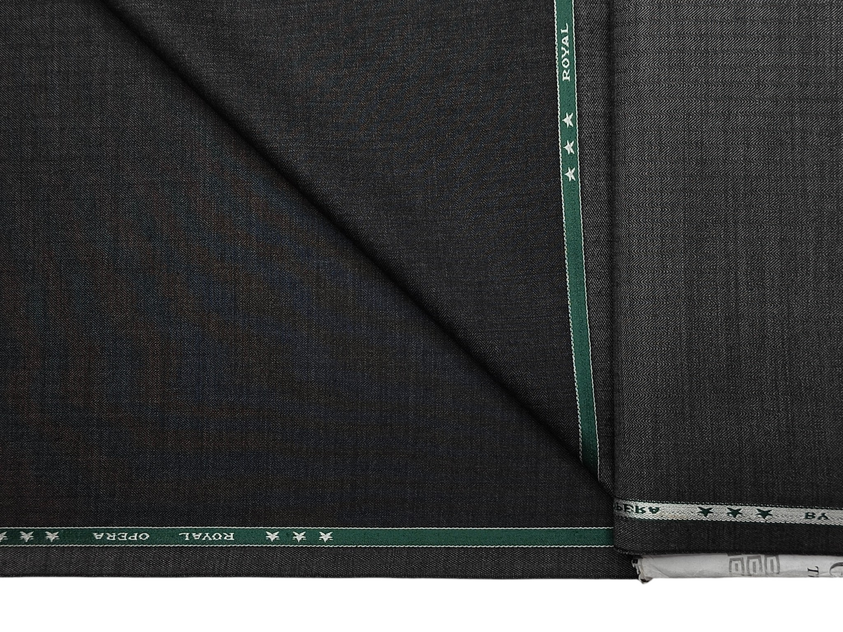 Georgia Gullini Italy Royal Opera Superfine Merino Wool Blended Premium Suiting Fabric (Grey, Silent Stripes)