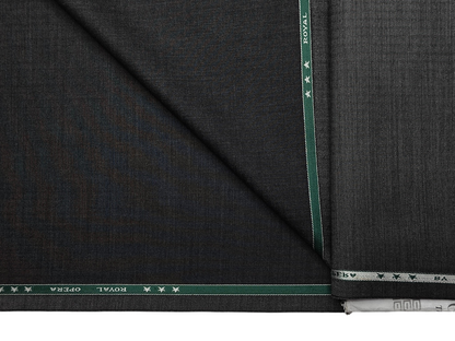 Georgia Gullini Italy Royal Opera Superfine Merino Wool Blended Premium Suiting Fabric (Grey, Silent Stripes)