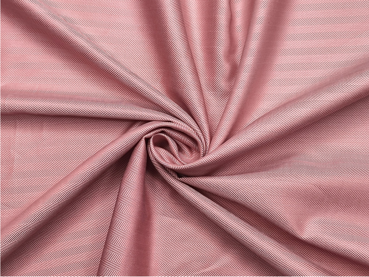 Canetti Italy 100% Premium Cotton Shirting Fabric (Muted Rose, Herringbone)