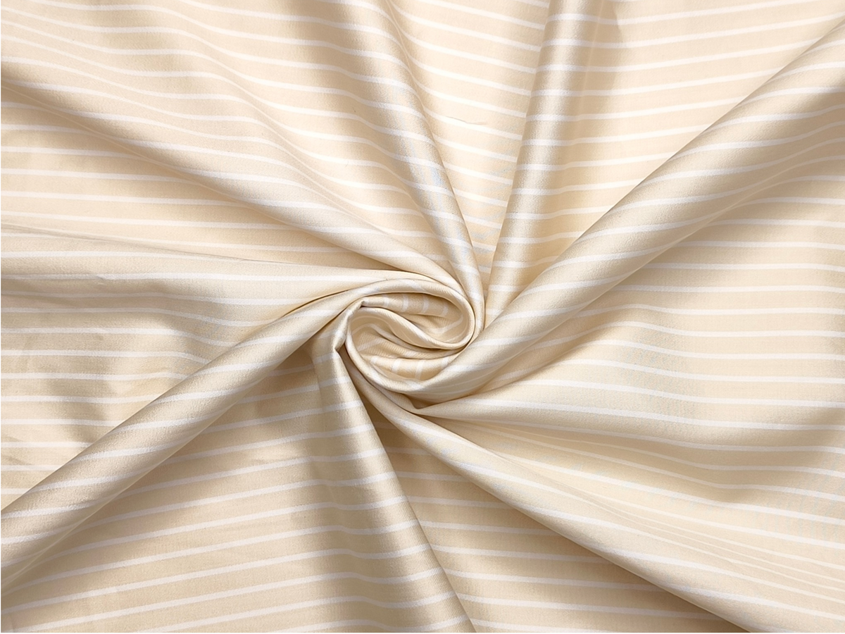 Canetti Italy 100% Premium Cotton Shirting Fabric (Light Yellow & White, CARLONCS103-168)